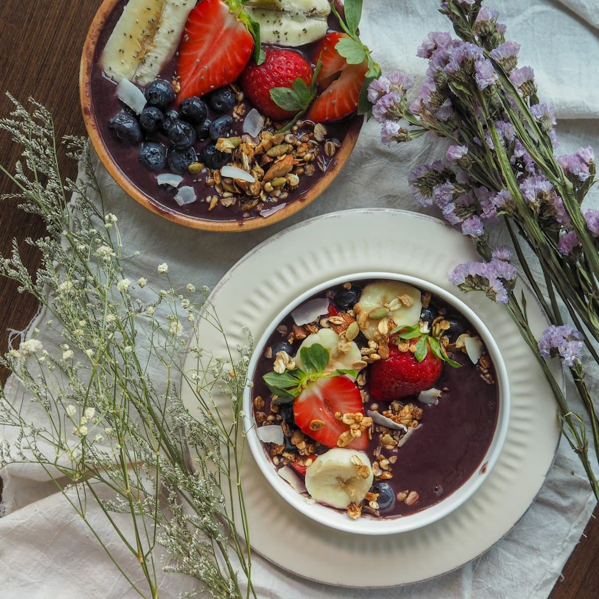 Cubeta grande de sorbete de açaí